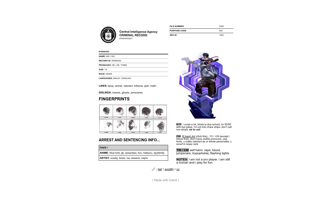 Carrd profile picture for @icebox
